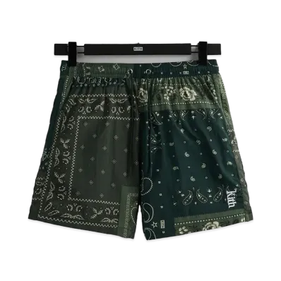 Kith Printed Active Swim Short Deconstructed Bandana "Stadium"