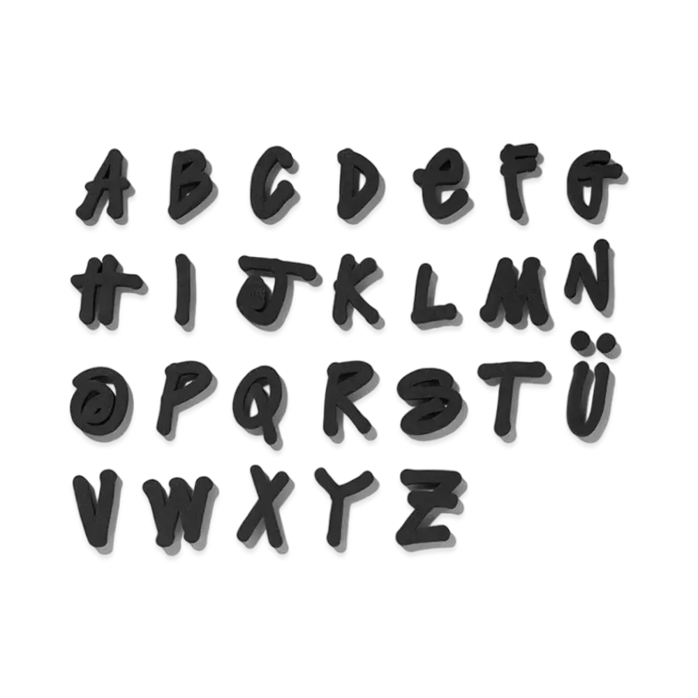 Stussy ALPHABET MAGNETS "Black"