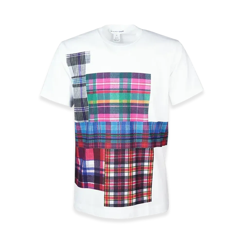 COMME des GARCONS SHIRT Check Digital Print H02 T-Shirt "White/Check"