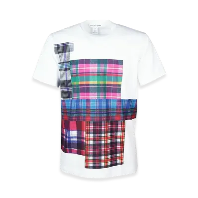 COMME des GARCONS SHIRT Check Digital Print H02 T-Shirt "White/Check"