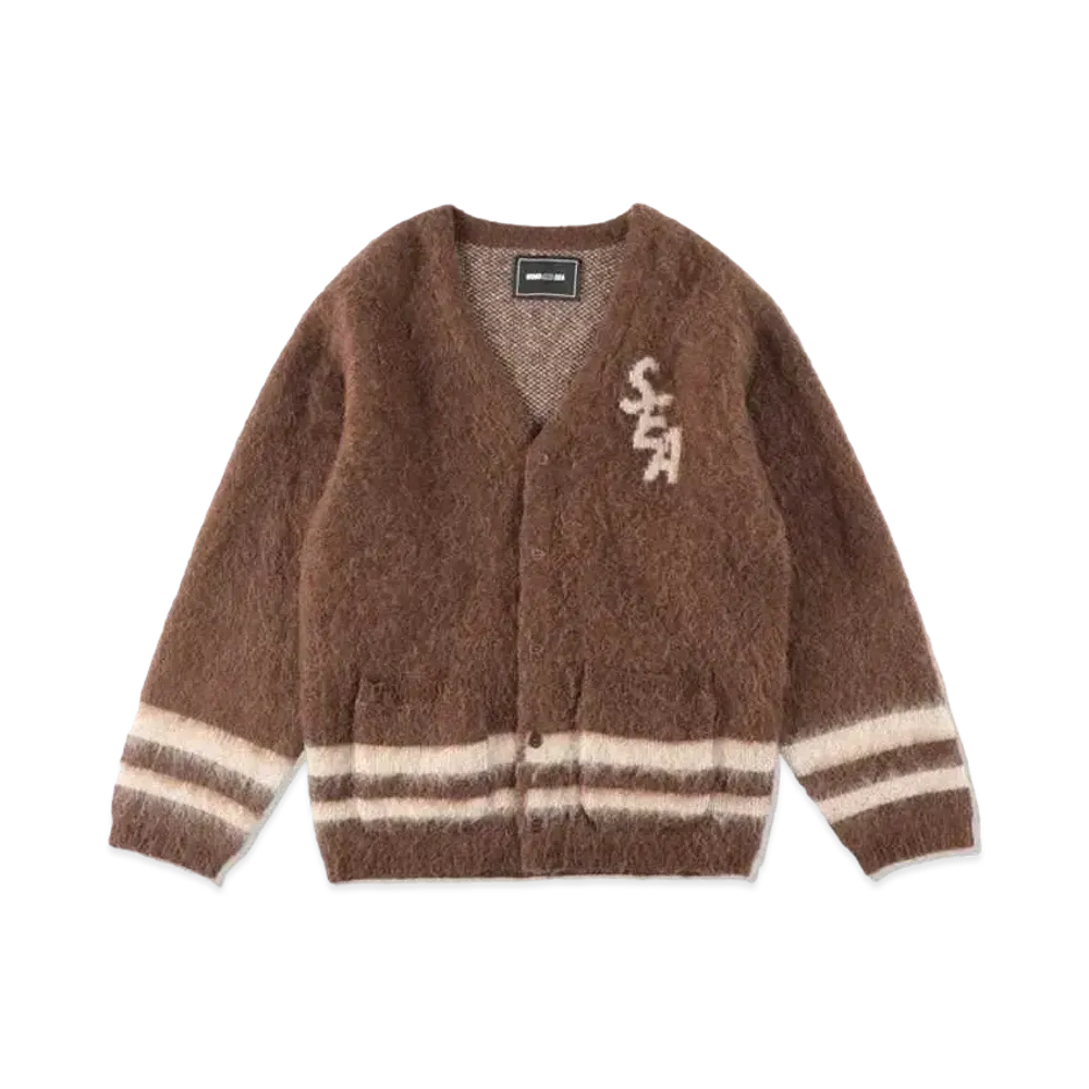 WIND AND SEA (S_E_A) Mohair Cardigan "Brown"