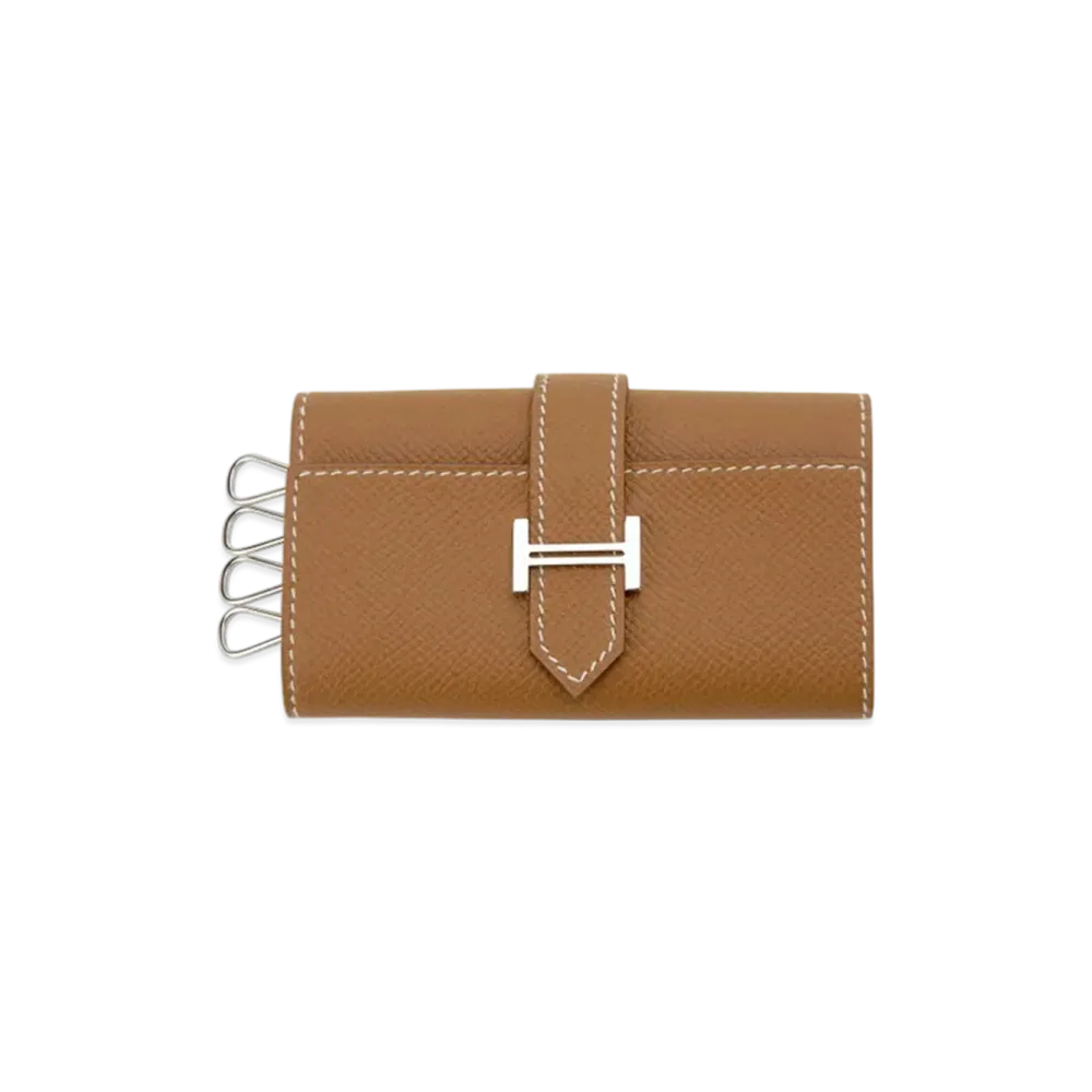 Hermes Bearn 4-Key Holder with W Stamp "Gold"
