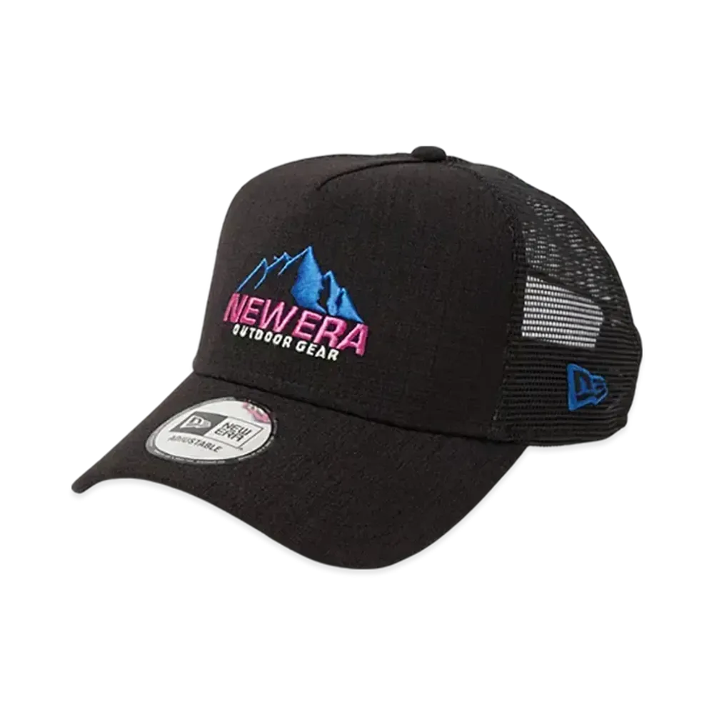 NEW ERA Outdoor 9Forty A-Frame Tracker Mountain Logo Reflax "Black"