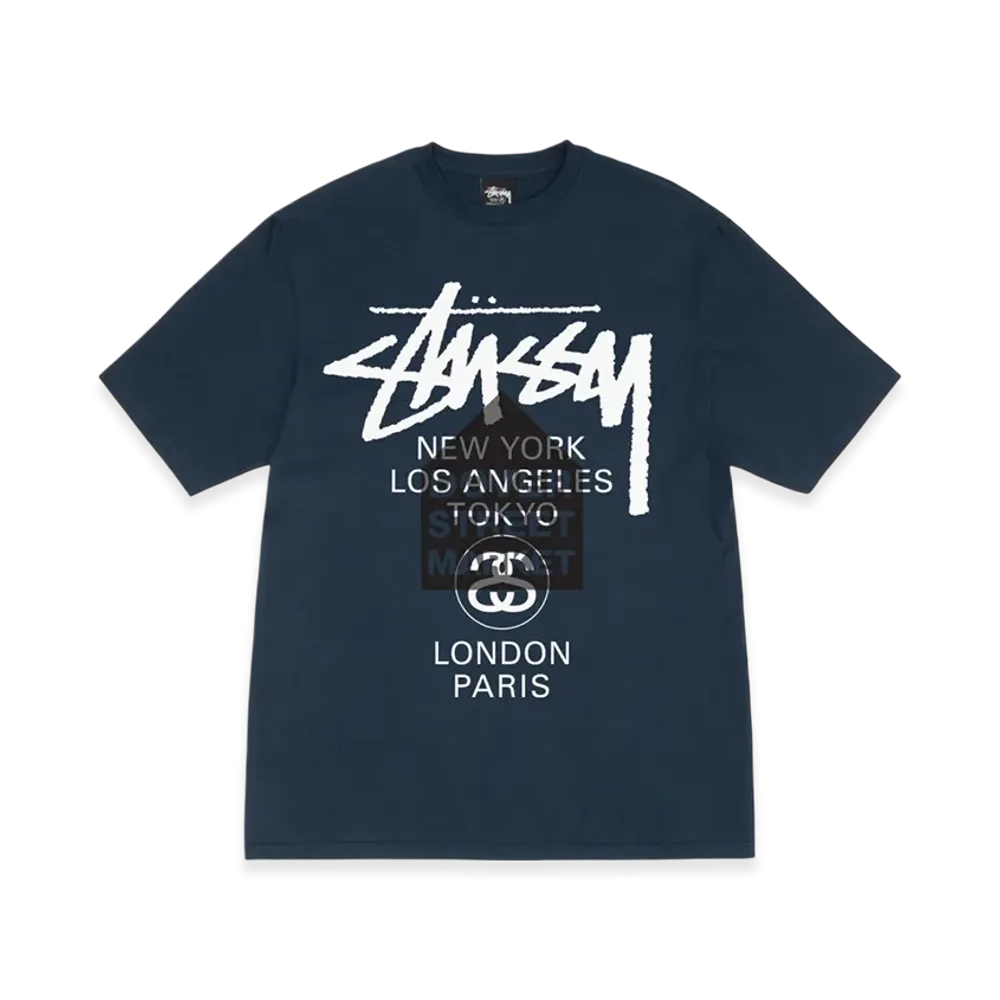 Stussy DSM World Tour Tee 2023 "Navy"