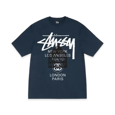 Stussy DSM World Tour Tee 2023 "Navy"