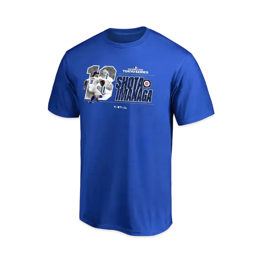 MLB Fanatics Cubs Shota Imanaga MLB Tokyo Series Opening Game T-shirt "Blue"