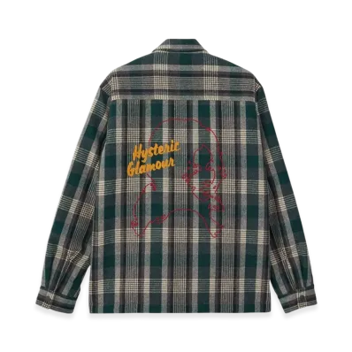 HYSTERIC GLAMOUR State of Hysteric Embroidered CPO Shirt Jacket "Green"