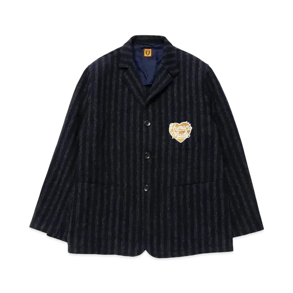 HUMAN MADE STRIPED TWEED BLAZER "Navy"