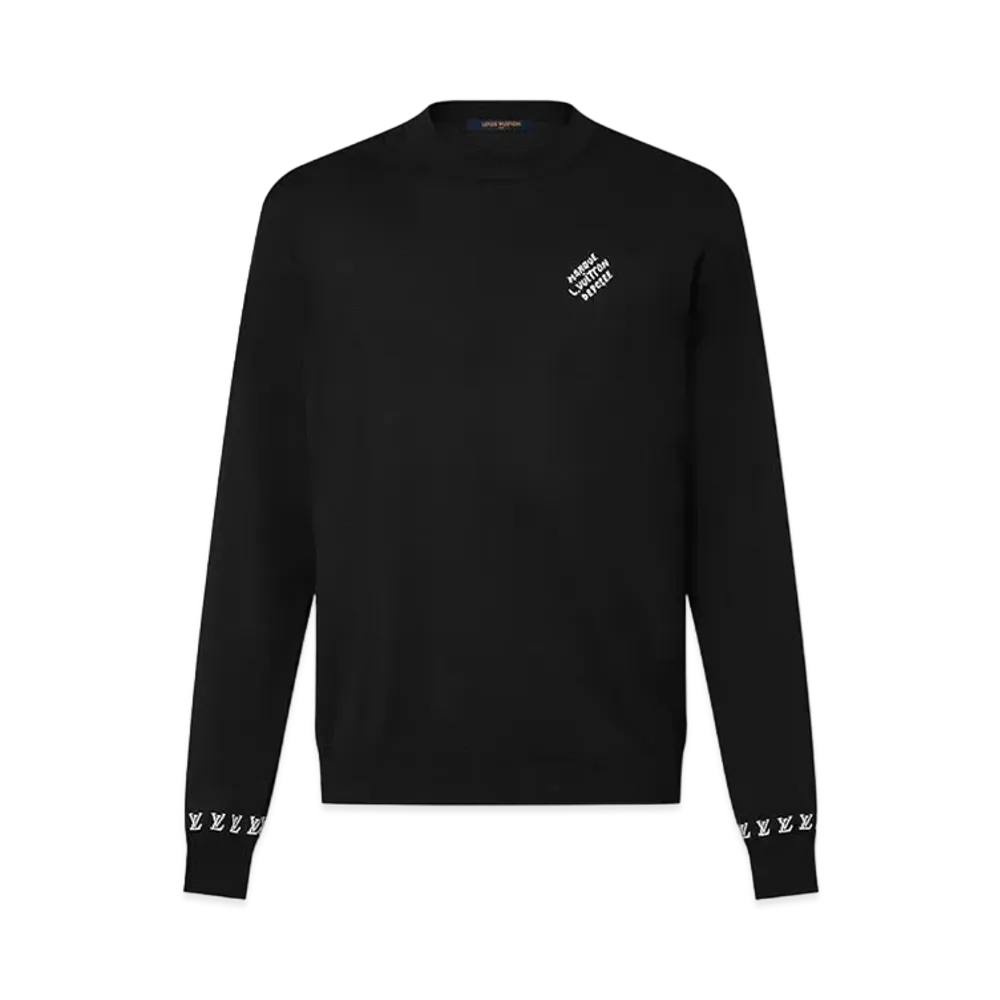 Tyler, The Creator x Louis Vuitton Long Sleeved Cotton Crewneck "Noir"