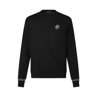 Tyler, The Creator x Louis Vuitton Long Sleeved Cotton Crewneck "Noir"