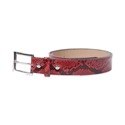 WACKO MARIA Python Leather Belt "Red"