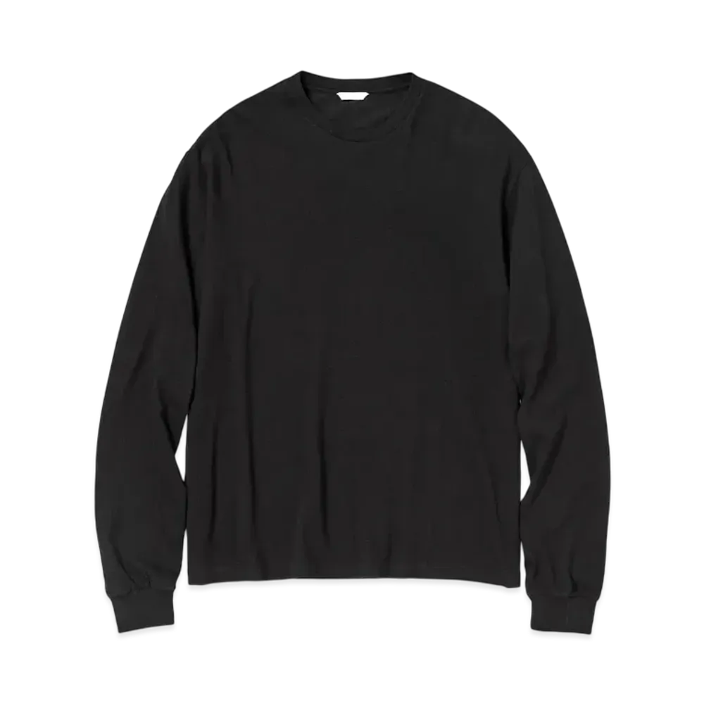 AURALEE Seamless L/S Tee "Black"
