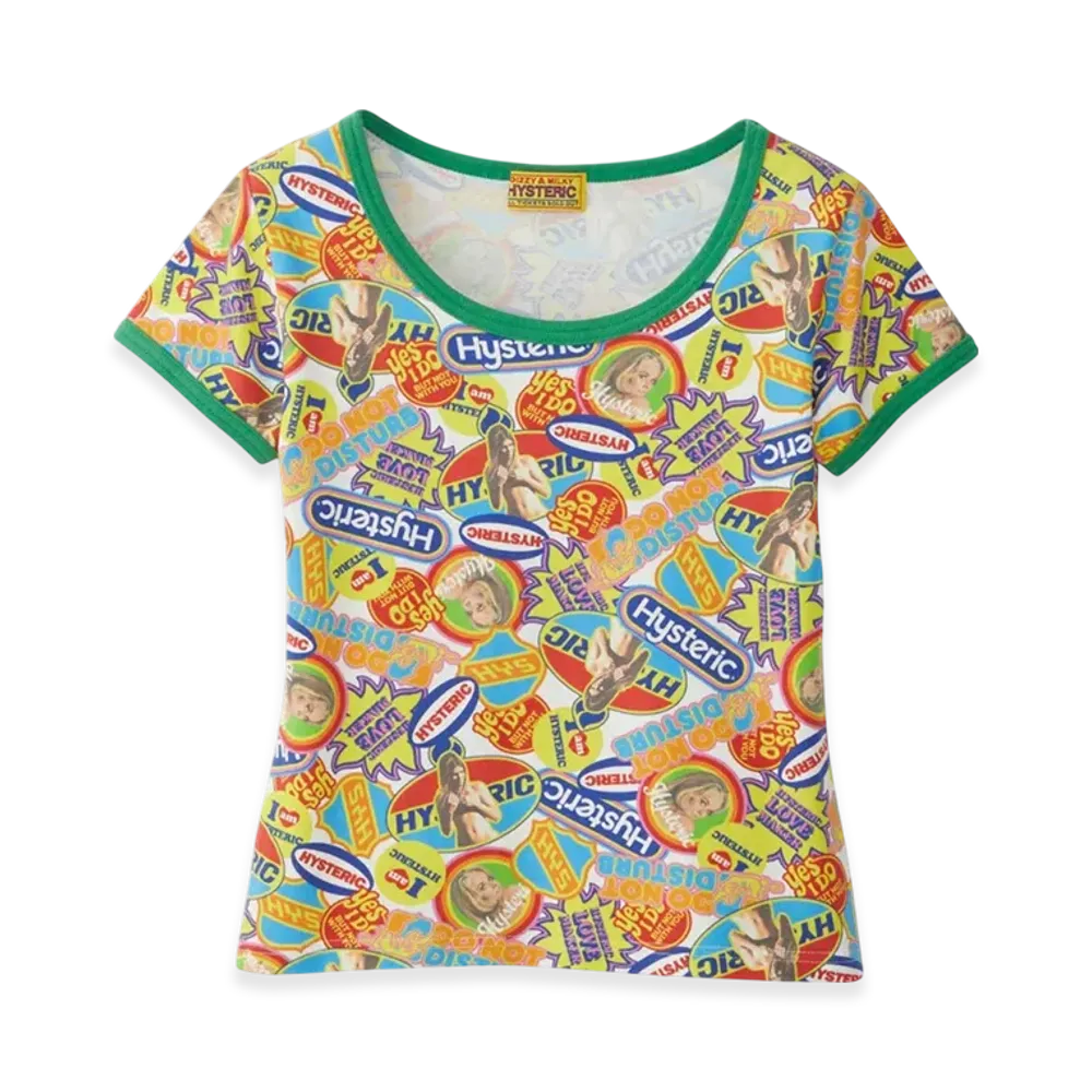 HYSTERIC GLAMOUR Typical Hysteric Patterned Mini T-Shirt "Multi"