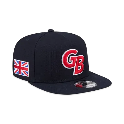NEW ERA Great Britain Baseball 2026WBC World Baseball Classic 9Fifty A-Frame Snapback Hat "Navy"