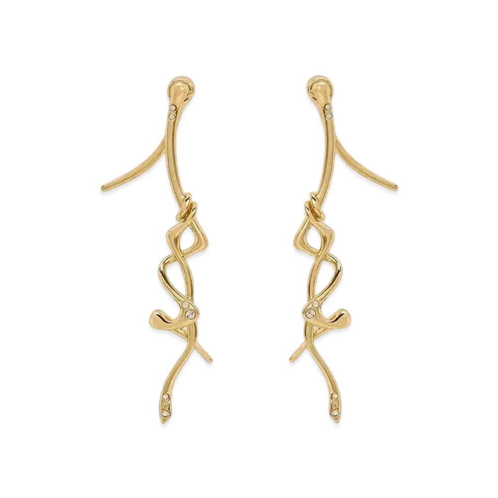 CHARLES & KEITH Sculpture Drop Earrings "Gold"