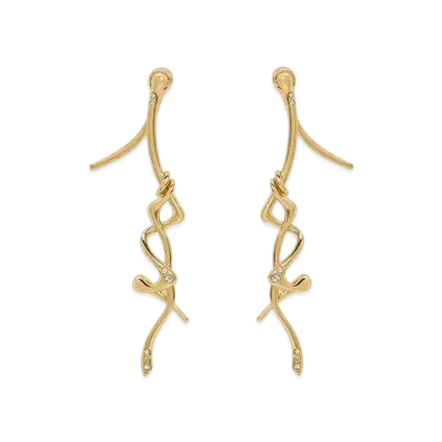 CHARLES & KEITH Sculpture Drop Earrings "Gold"
