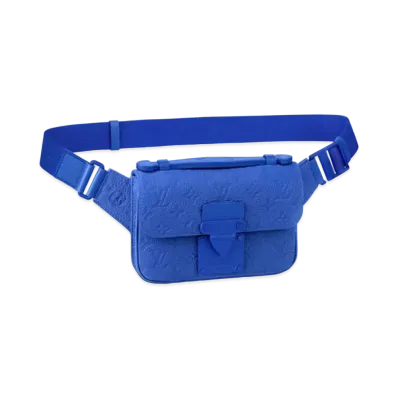 Louis Vuitton S Lock Sling Bag Taurillon Monogram "Blue"