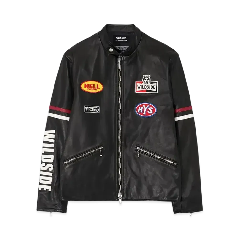 WILDSIDE Yohji Yamamoto x HYSTERIC GLAMOUR Racing Leather Jacket "Black"