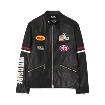 WILDSIDE Yohji Yamamoto x HYSTERIC GLAMOUR Racing Leather Jacket "Black"