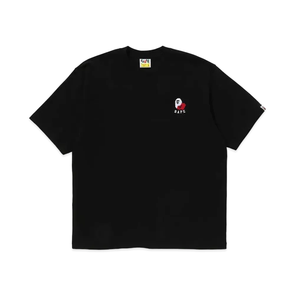 A BATHING APE Ape Head 2 Point Relaxed Fit Tee "Black"
