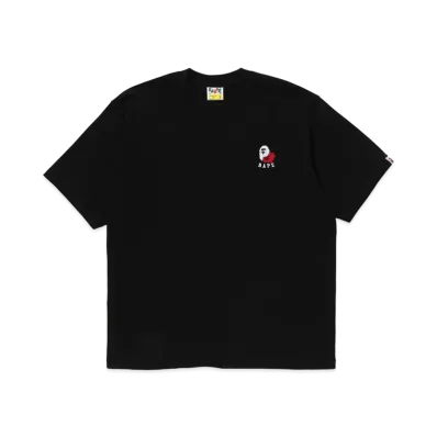 A BATHING APE Ape Head 2 Point Relaxed Fit Tee "Black"