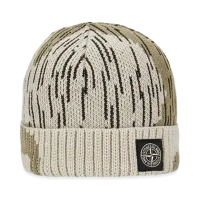 Stone Island N23B3 'RAIN CAMO' MIXED YARN "Ibory"