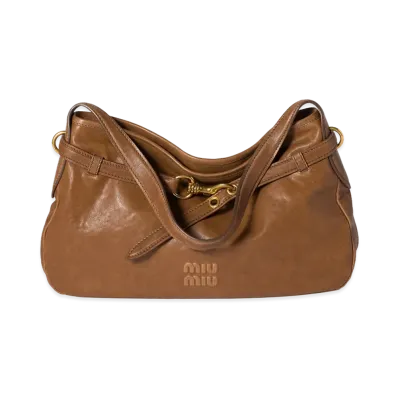 MIU MIU Aventure Nappa Leather Bag "Oak"