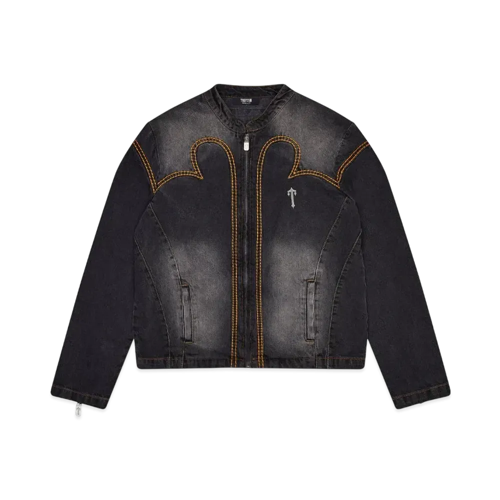 TRAPSTAR Irongate T Panel Denim Jacket "Washed Black"