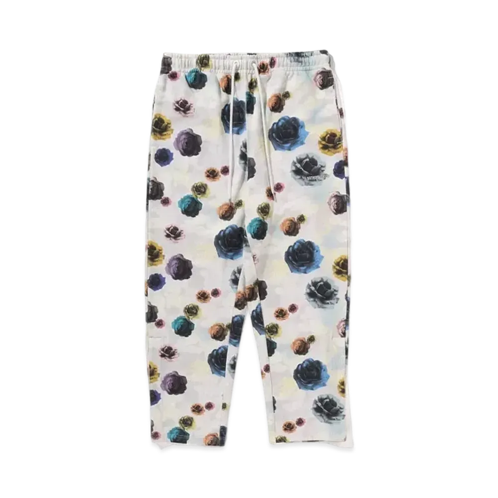 A BATHING APE Floral Camo Sweat Pants "Ivory"