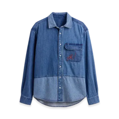 Gap x Sean Wotherspoon Relaxed Fit Railroad Denim Shirt "Denim"