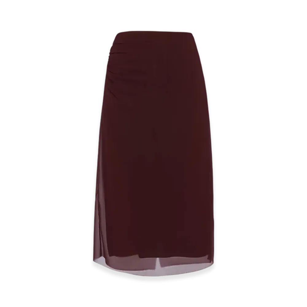 PRADA Women's Georgette Skirt "Burgundy"