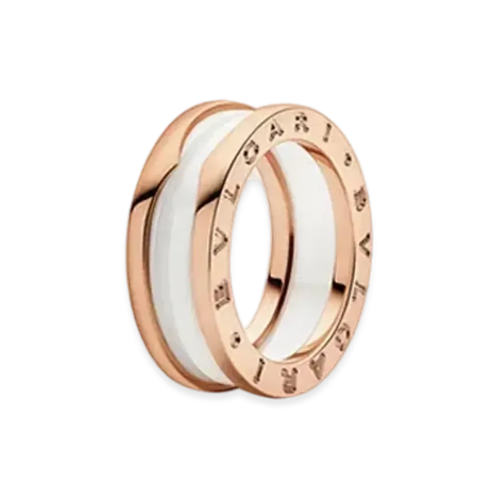BVLGARI B.Zero1 Ring "Pink Gold/Ceramic"