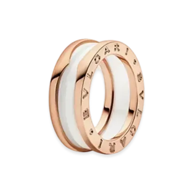 BVLGARI B.Zero1 Ring "Pink Gold/Ceramic"