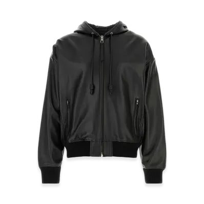 LOEWE Black Denim Bomber Jacket "Black"