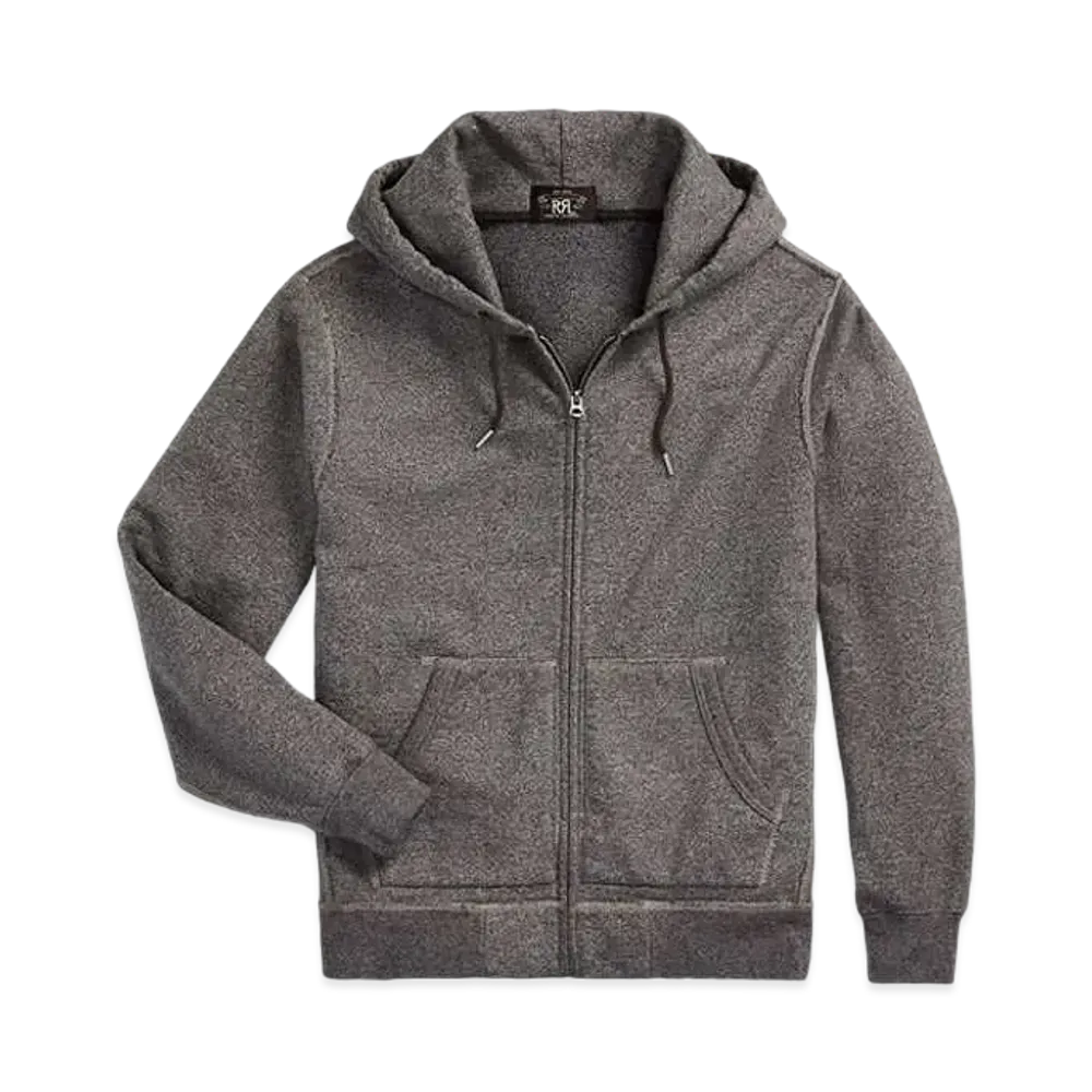 RRL Ralph Lauren French Terry Full-Zip Hoodie "Gray"