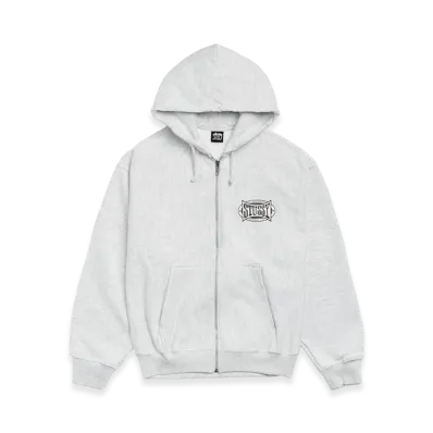 Stussy Champion Oval Zip Hoodie "Ash Heather"