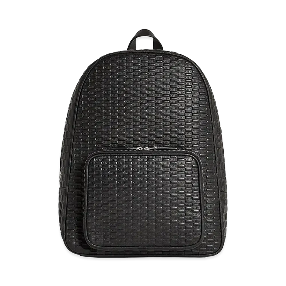 Kith Monogram Tumbled Leather Backpack "Black"