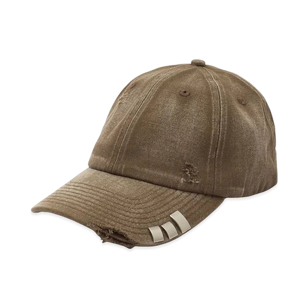 X-Girl Women's Distressed Metal Parts 6Panel Cap "Brown"