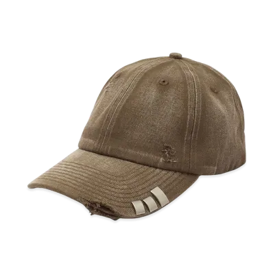 X-Girl Women's Distressed Metal Parts 6Panel Cap "Brown"