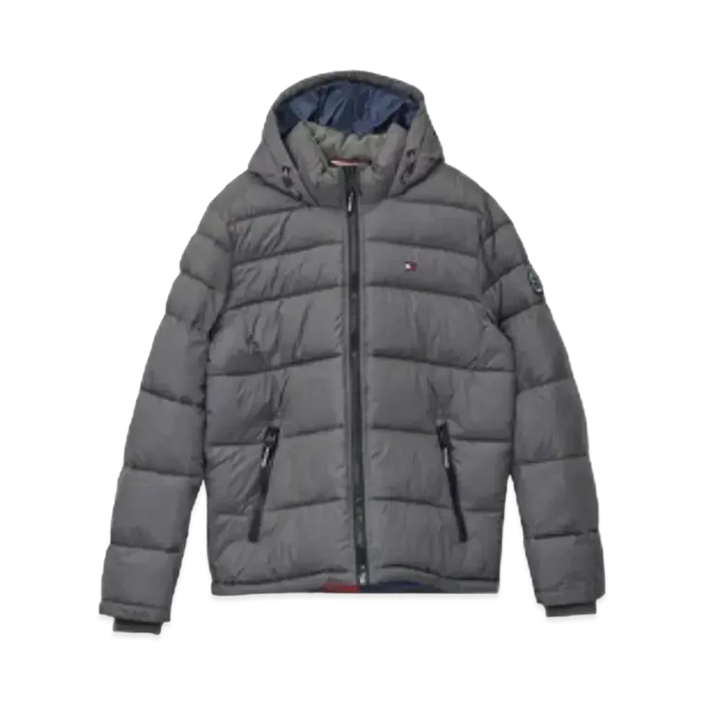 TOMMY HILFIGER Classic Hoodie Puffer Jacket "Charcoal"