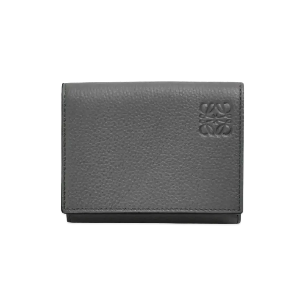 LOEWE Trifold Wallet Soft Grain Calf "Anthra Site"