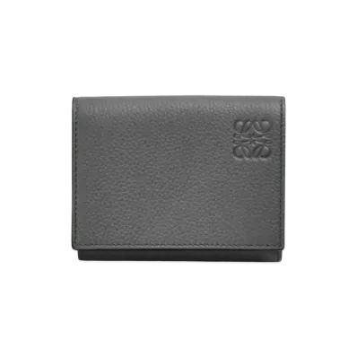 LOEWE Trifold Wallet Soft Grain Calf "Anthra Site"