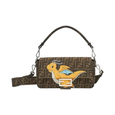 Pokemon x Fragment x FENDI Dragonite Baguette FF Fabric Bag "Multi Color"