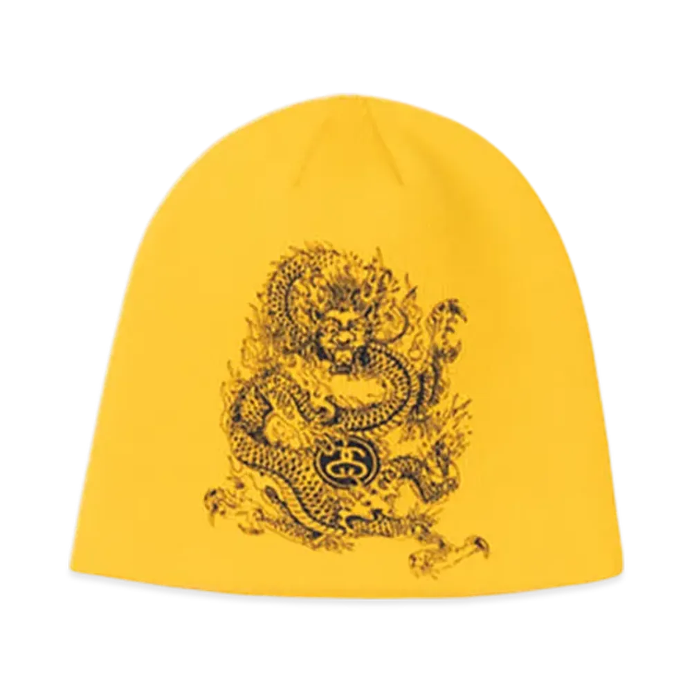 Stussy Skullcap Dragon Print "Yellow"