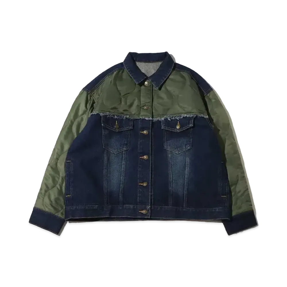 atmos pink Quilted Denim Jacket "Indigo"