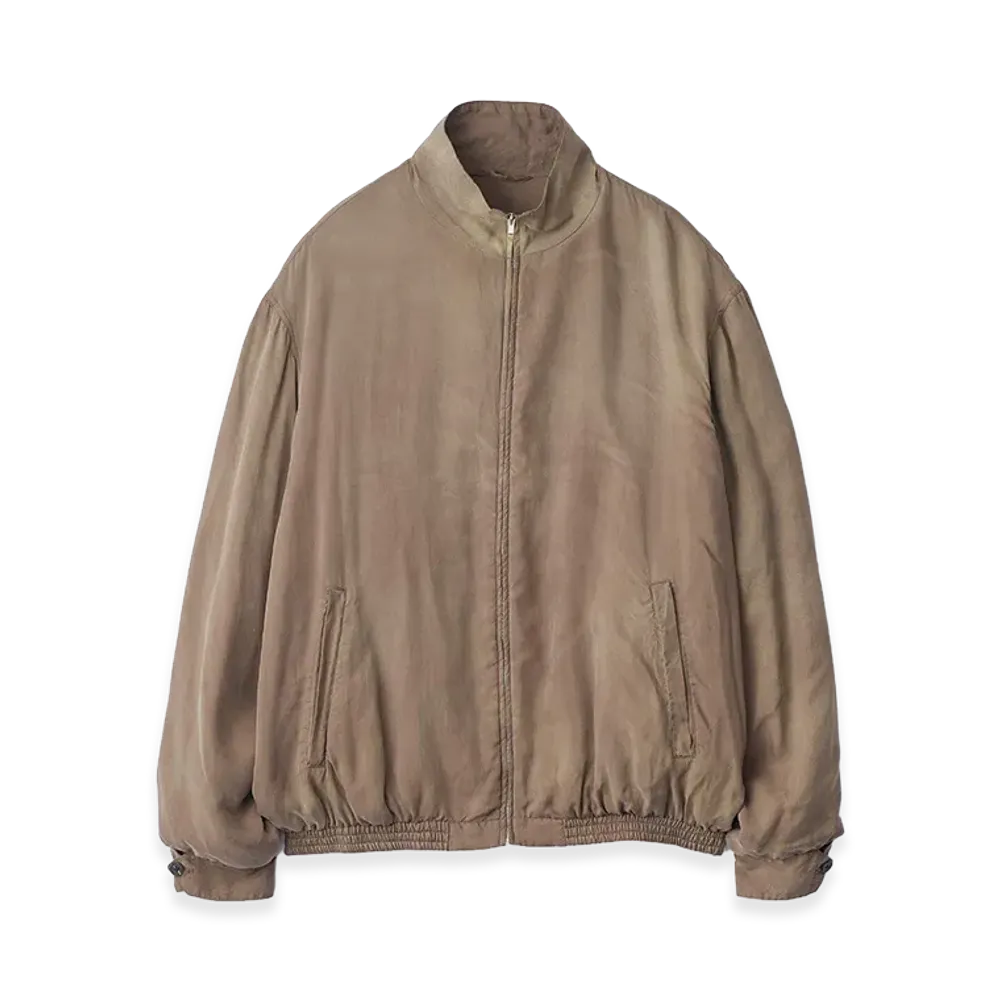 ssstein Cupro Fibril Vintage Zip Jacket "Khaki"