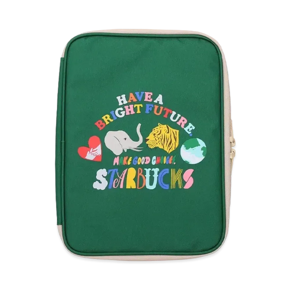 STARBUCKS Recycled Polyester Stationery Pouch "Green"