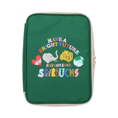 STARBUCKS Recycled Polyester Stationery Pouch "Green"