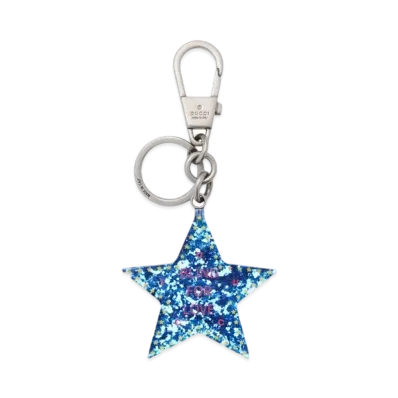 GUCCI Blind Paul Love Star Shape Keychain Flexiglas "Green"