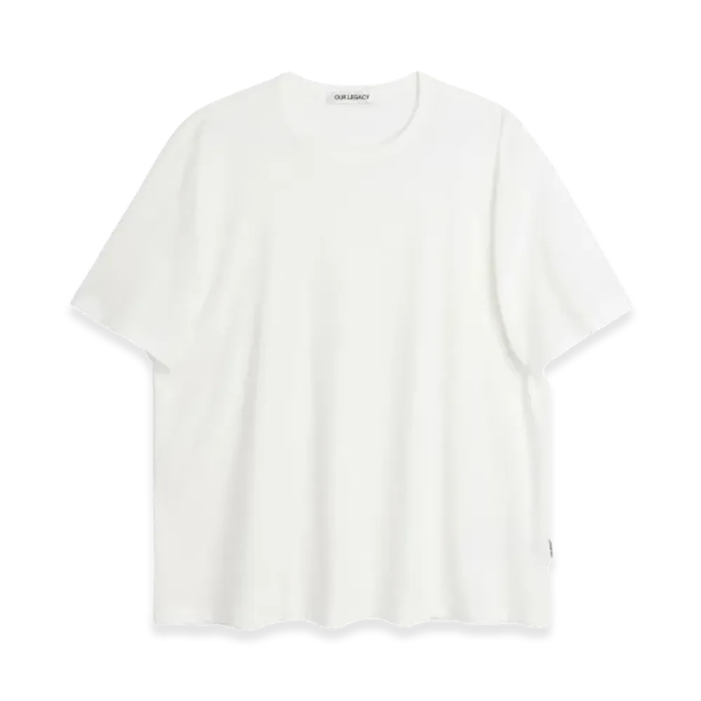 OUR LEGACY S/S Plain Crewneck Cotton T-Shirt "White"